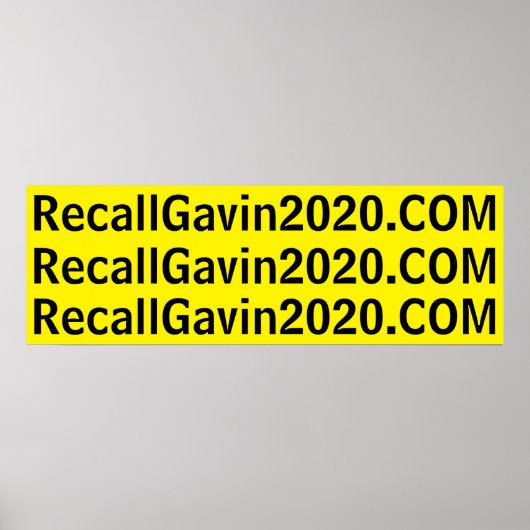recallgavin2020 36x12 ポスター (正面)