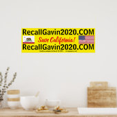 recallgavin2020 36x12 ポスター (キッチン)