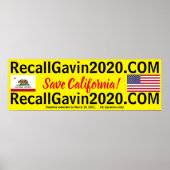 recallgavin2020 36x12 ポスター (正面)