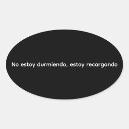 recargando 楕円形シール