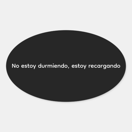 recargando 楕円形シール (正面)