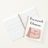 "Recargando Glamour" Funny Pink Purse Personalized ノートブック (内部)