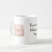 Recargando Glamour Nena Funny Pink Purse Perfume コーヒーマグカップ (正面左)