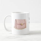 Recargando Glamour Nena Funny Pink Purse Perfume コーヒーマグカップ (左)