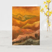 "Receading Hills #2" Country Roadsグリーティングカード カード (黄色い花)