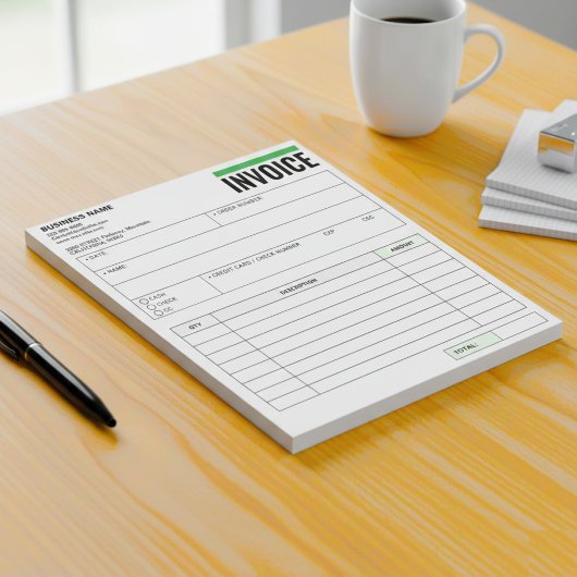 Receipt Books, Invoice Booklet for Small Business ノートパッド