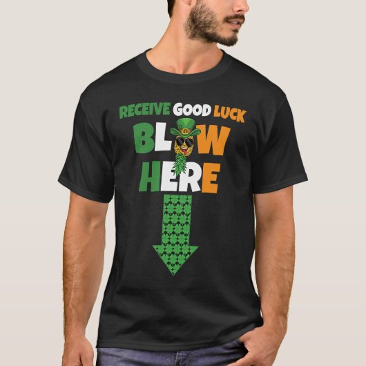 Receive Good Luck Blow Here Swinger Patricks Day P Tシャツ (正面)