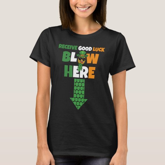 Receive Good Luck Blow Here Swinger Patricks Day P Tシャツ (正面)