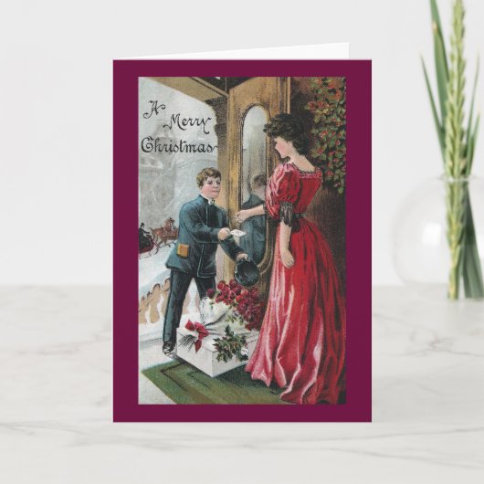 Receives Christmas Delivery女性 シーズンカード (正面)