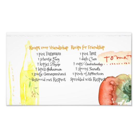 Recept voor Vriendschap フォトプリント (正面)