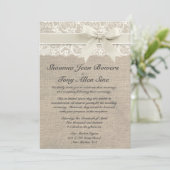 Réception de mariage ene ivoire de toile de jute d 招待状 (スタンド正面)