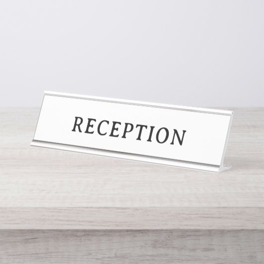 RECEPTION | Professional Modern デスクネームプレート (正面)