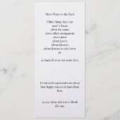 Reception Program -Black White Infinity Scroll, メニュー (裏面)