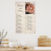 Reception Seating Chart ポスター (キッチン)