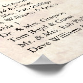 Reception Seating Chart ポスター (角)