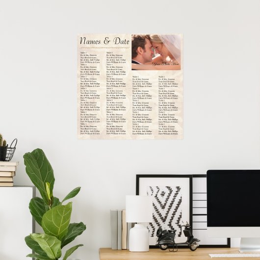 Reception Seating Chart ポスター (ホームオフィス)