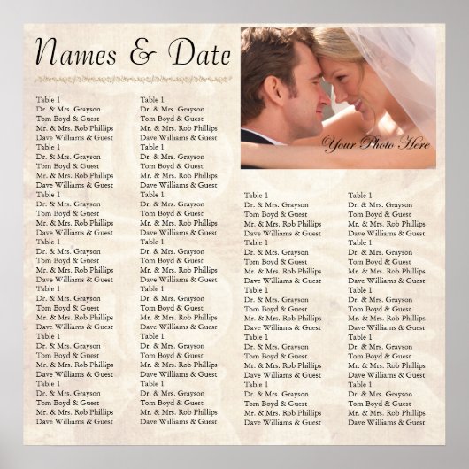 Reception Seating Chart ポスター (正面)