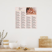 Reception Seating Chart Pink ポスター (キッチン)