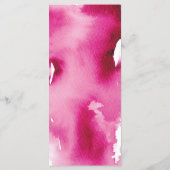 RECEPTION WEDDING MENU cute navy pink watercolor メニュー (裏面)