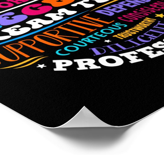 Recess Dream Team Teachers Students Monitor Back T ポスター (角)