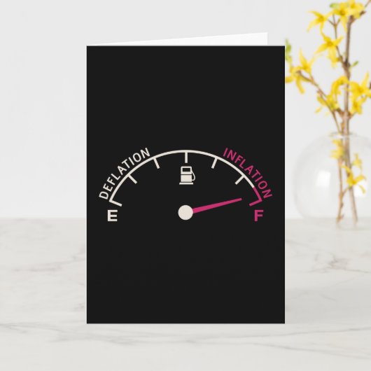 Recession Deflation Fuel gauge カード (黄色い花)