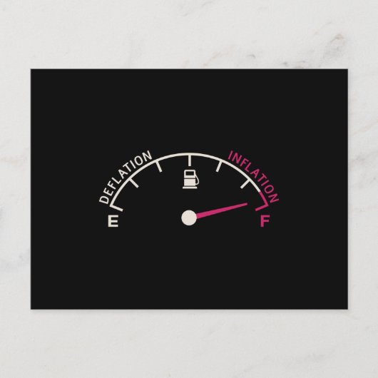 Recession Deflation Fuel gauge ポストカード (正面)