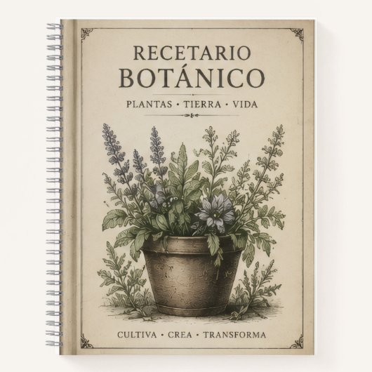 recetario botanico ノートブック (正面)