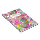 Recetas de cocina Flores de acuarela Personalizado ノートブック (右側)