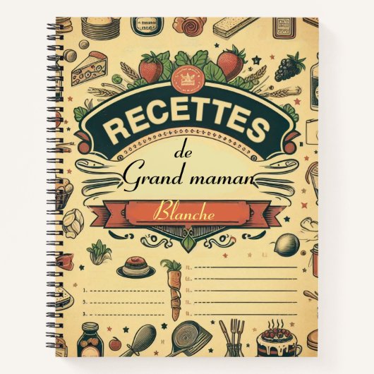 Recettes d’antan ノートブック (正面)