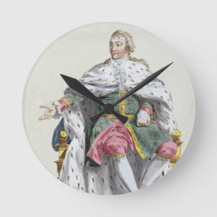 「ReceuからのスウェーデンのチャールズXII (1682-1718年の)王 ラウンド壁時計