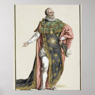 「ReceuilからのフランスのアンリーIVの(1553-1610年の)王、 ポスター