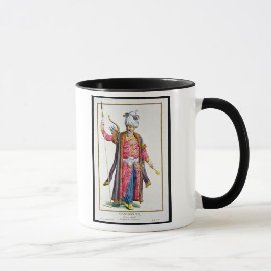 「Receuil des EstamからのGenghis Khan (c.1162-1227) マグカップ (右)
