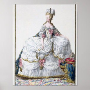 「Receuil des EstamからのMarieアントワネット(1752-93年) ポスター