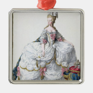 「Receuil des EstamからのMarieアントワネット(1752-93年) メタルオーナメント