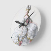 「Receuil des EstamからのMarieアントワネット(1752-93年) ラウンド壁時計 (傾斜)