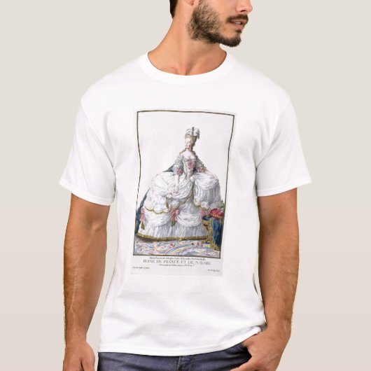 「Receuil des EstamからのMarieアントワネット(1752-93年) Tシャツ (正面)