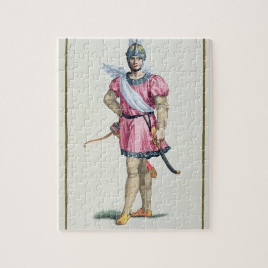 「Receuil des Estampからのノルマンの兵士の服 ジグソーパズル (縦)