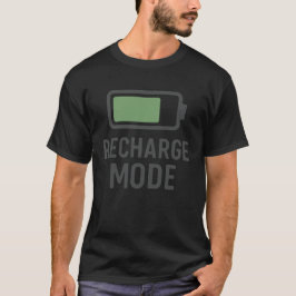 Recharge Mode Battery T-Shirt – Minimal Tech Desig Tシャツ