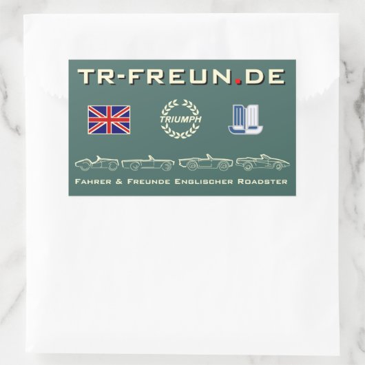 Rechteckiger Aufkleber 2 - TR-Freunde 長方形シール (バッグ)