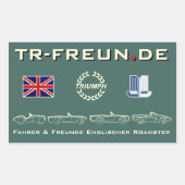Rechteckiger Aufkleber 2 - TR-Freunde 長方形シール (正面)