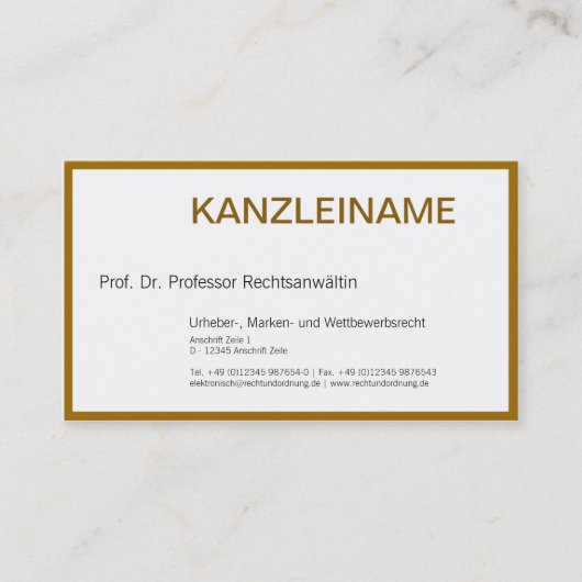 Rechtsanwalt Visitenkarte 名刺 (正面)