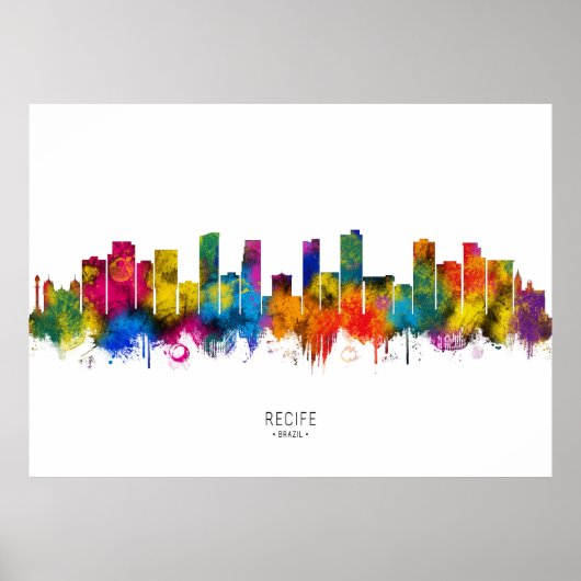 Recife Brazil Skyline ポスター (正面)