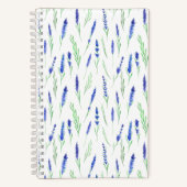 Recipe Book (14 x 21,6cm) - Lavender Pattern ノートブック (正面)