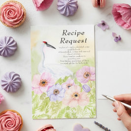 Recipe Bridal Shower Whooping Crane Anemones エンクロージャーカード