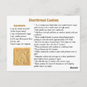 Recipe Card for Shortbread Cookies  ポストカード (裏面)