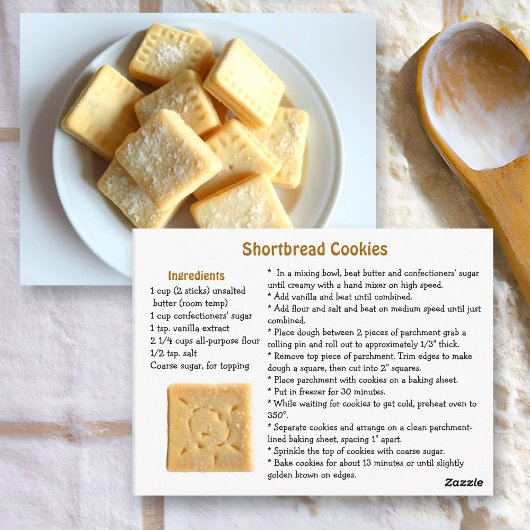 Recipe Card for Shortbread Cookies  ポストカード