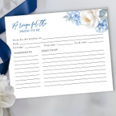 Recipe Card for the Bride-to-Be – Blue Floral