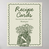 Recipe Card Fresh Off The Market Bridal Sign ポスター (正面)