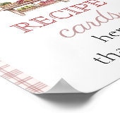 recipe card Pink Country market Bridal Shower sign ポスター (角)