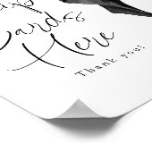 Recipe Cards Black Bow Bridal Shower Sign ポスター (角)